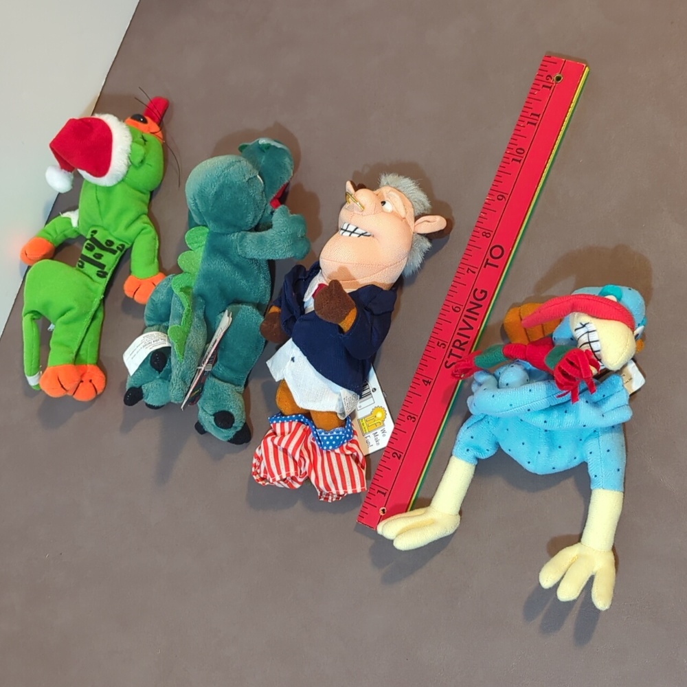 Lot of 1997 1998 Meanies Boris Mucousaurus Splat in hat Bull Clinton Cold Turkey - Picture 15 of 15